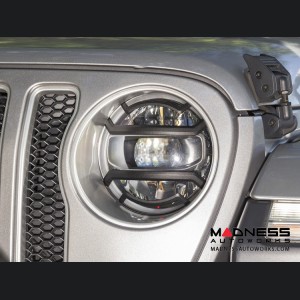 Jeep Wrangler JL Elite Euro Guard Kit w/ Headlight - Black